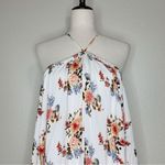 Andthewhy Boho Floral White Halter Tunic Top Photo 2