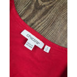 Chico's Short Sleeve American Flag USA Red White Blue Blouse Shirt Size 3 XL Photo 3