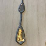 Kendra Scott Charlotte Black Mother Of Pearl Silver Tone Y Necklace Rare Photo 1