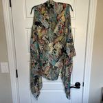 Accents by Lavello Women's Convertible Paisley Chiffon Vest, Kimono One Size Blue Size undefined Photo 1