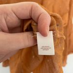 LC Lauren Conrad  Plus Size Slit Back Mini Heart Blouse Orange Bell Sleeve Boho Photo 8