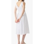 Steve Madden Dress Bead Detail White Smock Waist Cotton Midi Photo 1