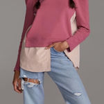 Maeve Anthropologie Sweatshirt Puff Sleeve Striped Tunic Top Womens 3X Photo 0