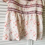 Grace Karin  Floral Ruffle Smocked Top - White and Pink Photo 3