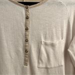 prAna  Two Tone White/Cream Hensley Long Sleeve Women's Shirt Size M Photo 3