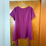 Lane Bryant  Fuchsia Pink Belted Zip Blouse Top Dress Party Office NWT Size 22 Photo 7
