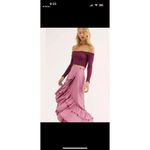 Free People Celine’s Wrap Skirt Sz Small Ruffle Midi in Pumpkin Spice Photo 5