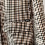 Scotch & Soda  Anthropologie Double-Breasted Brown Plaid Tailored Blazer‎ Large Photo 7