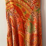 Bandolino Vintage Y2K Pink Green Paisley Flowy Midi Retro Dress Women's size 8 Photo 4