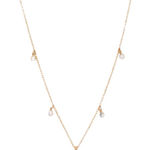 Ettika  Crystal Drop Necklace 14K Gold Plated Dainty Teardrop Pendant NEW NWT Photo 0