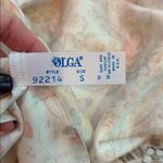 Vtg Olga Nightie Floral Print Full Length Lace Trim NWT Size Small Pink Photo 6