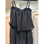 Sofia Vergara Black Layered Ruffle Jumpsuit Spaghetti Strap Wide Leg M Size M Photo 3