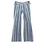 Free People x WE THE FREE Women’s Indigo Haze Blue Striped Flare Jeans Photo 6