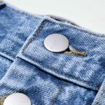 Uniqlo GU 100% Cotton Button Front Wide Leg Jeans by rokh Light Wash NWT Small Photo 8