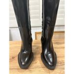 All Saints London Harlem Leather Knee High Black Boots Size 6 NWOB Sleek Edgy Photo 7