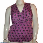 Attention  feather print sleeveless blouse Photo 0
