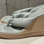 Paloma Barcelo NWOB 39 Tess Slip On Espadrille Platform Wedge Sandals Leather Green Size 8.5 Photo 4