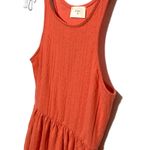 Everly  Orange Fit Flare Sleeveless Knit Skater Dress S Spring Casual Fairy Boho Photo 1
