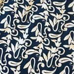 Boden Square Neck Navy White Print Dress Midi Stretch Long Sleeve Size 10 Womens Blue Photo 1