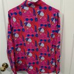 IBKUL Vibrant Pink and Blue Ladies Golf Quarter Zip Size L Photo 2