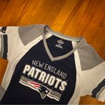 Majestic  Fan Fashion New England Patriots V Neck T Shirt Medium Photo 2