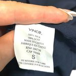 Vince  Navy Blue 100% Silk Shirt Dress Size Small Business Causal Quiet Luxury Photo 6