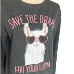 Cold Crush  Grey Save The Drama For Your Llama Sweat Shirt Size M Photo 3