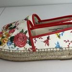 Johnny Was  Andra Espadrille White Floral Embroidered Size 5.5 Photo 3
