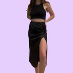 Vassarette Vintage 90s Black Slip with High Slit 🔥 Photo 1