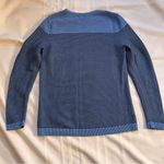 Talbots Talbot’s Crew Neck Striped Sweater With Zip Shoulder SZ MP Photo 2