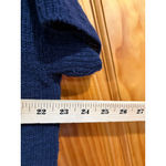 Eileen Fisher Organic Cotton Linen Knit Short Sleeve Top Navy Photo 5