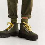 Mango Bebop Ankle Green Canvas Platform Boot EU40 size 9 Photo 0
