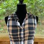Holding Horses Anthropologie Women's Sunlit Plaid Tunic Top Black Motif Size 10 Photo 6