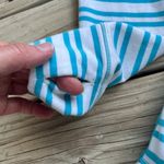 Lululemon  Women's Voyage Pullover Top 100% Tencel Silk Blue Stripe Size 10 Photo 2