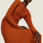 Pamela Love Orange Fringe Sweater Dress Size M Photo 1