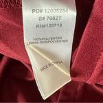 Doe & Rae  Wine Burgundy Floral Blouse Small Ruffle Flutter Sleeve Chiffon Top Photo 5