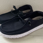 Hey Dude  Wendy Slub Canvas Black Odyssey Slip On Shoes Sneakers Loafers Photo 0