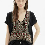 Madewell  Embroidered Diamond Weave‎ Top XS C3791 Photo 0