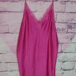 Victoria's Secret  HOT PINK POLKA DOT LACE TRIM SATIN SLIP INTIMATES SLEEP LARGE Photo 0