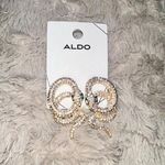 ALDO Two Crystal Snake Serpent Reptile Green Eyes Earrings And Resin Clip Photo 0
