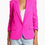 Generation Love Nadia Faux Pearl-Embellished Blazer in Magenta Size XS Photo 8