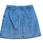 Liz Claiborne Vintage Denim Skort 90s Jean Skirt Shorts Y2K Utility Style Sz 14 Photo 1