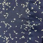 Mossimo Women's Navy White Button Down Collar Long Sleeve Shirt Blouse Top Sz M Blue Size M Photo 3