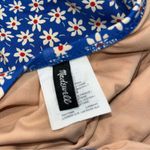 Madewell  Plunging Scoopback One Piece Blue Mini Daisy Swimsuit size 4 Photo 8