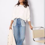 Spanx AirEssentials Crew Neck Pullover Sweatshirt Powder Large Photo 1