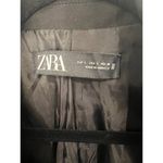ZARA  Womens Large Double Breasted minimalist Black Blazer  Large Photo 3