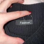 Black sleeveless mock neck knit sweater. Size small. Photo 2