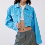 BDG Carissa Corduroy Cropped Jacket NWT Size S - Blue Photo 0