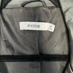 JustFab EUC Black Studded Moto Jacket Faux Leather sz M Photo 2