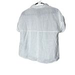 ZARA  Linen‎ White Button Front Blouse Size Small Photo 6